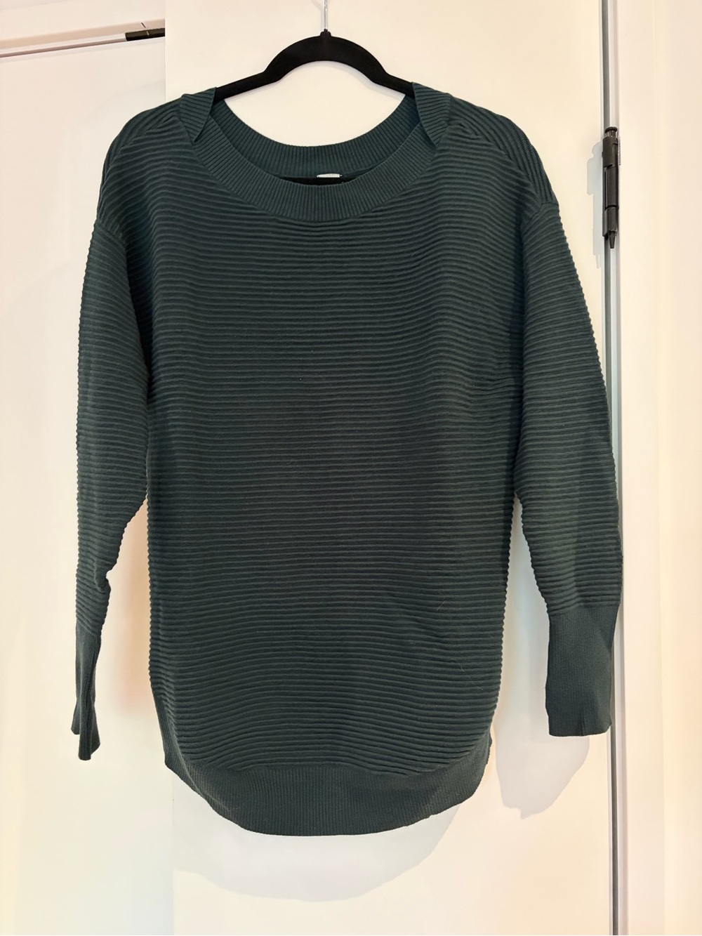 aerie Ribbed Crewneck Sweater in Deep Teal